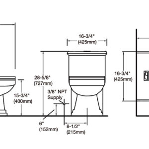 One Piece Toilet T7702 scheme